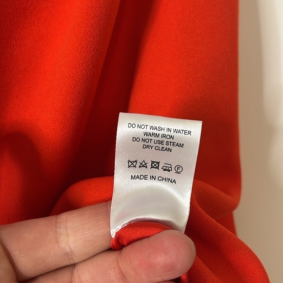 San Sloane Perrey Cut out Midi Dress in Vibrant Orange NWT - Picture 6 of 8
